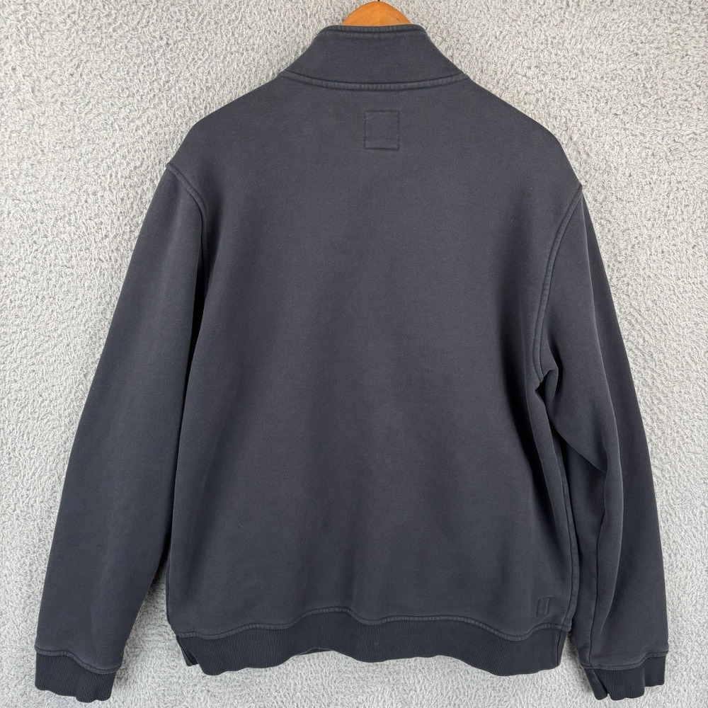Vuori Seaside Fleece Bomber Jacket Mens XL Navy Snap Front Mock Neck V296 *READ* - Picture 9 of 11